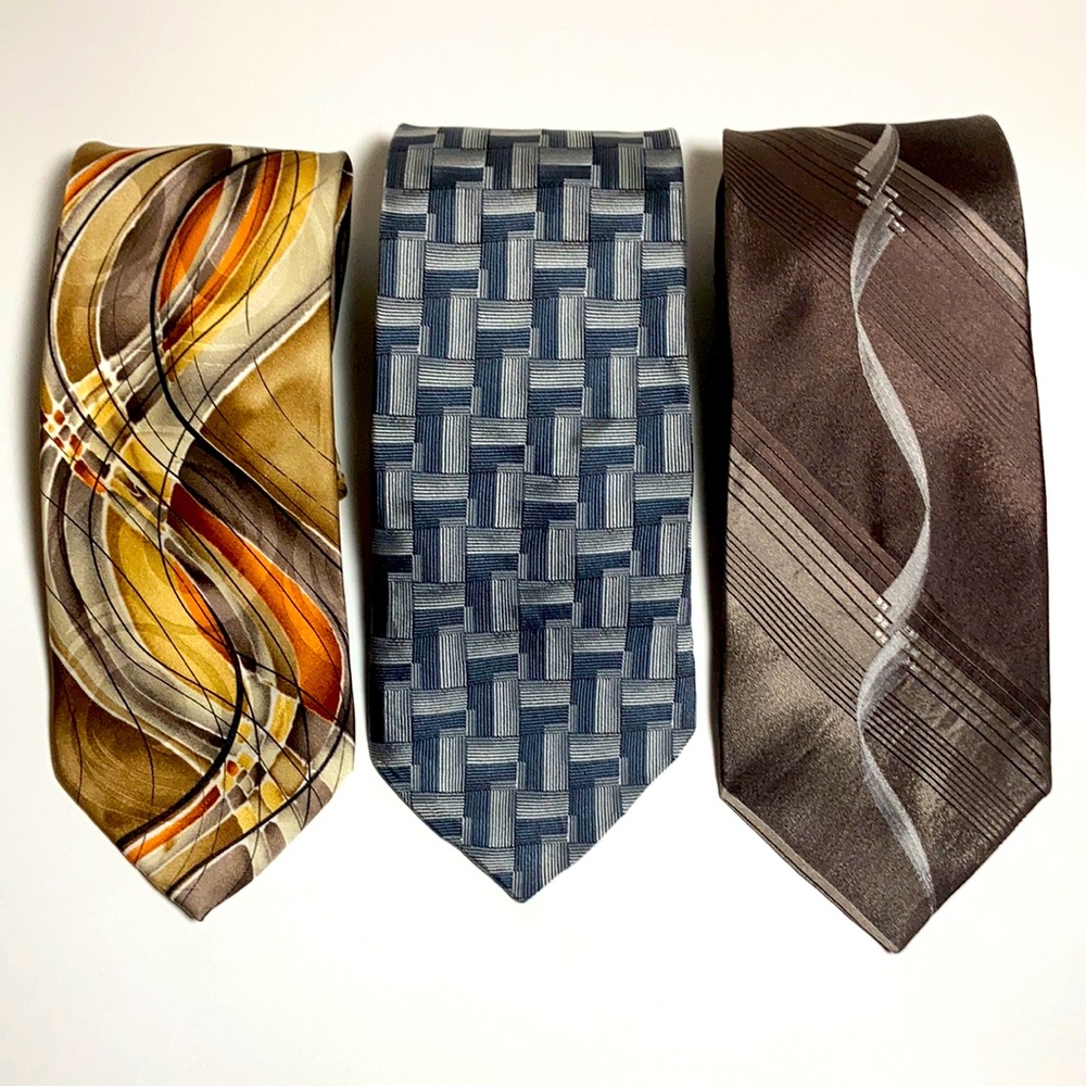 Set of three 100% Silk Ties